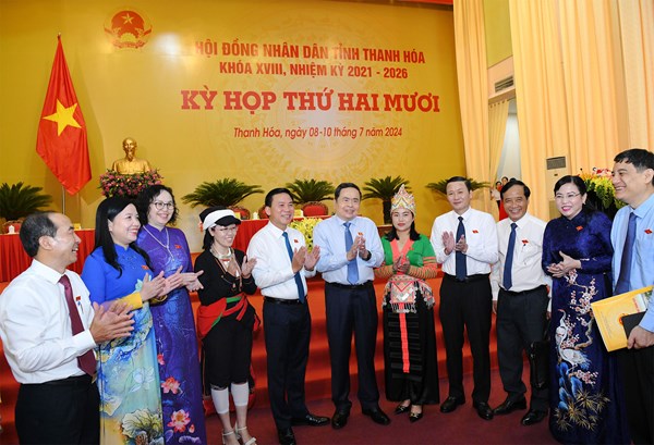 Chủ tịch Quốc hội Trần Thanh Mẫn dự Kỳ họp thứ 20 Hội đồng nhân dân tỉnh Thanh Hóa 