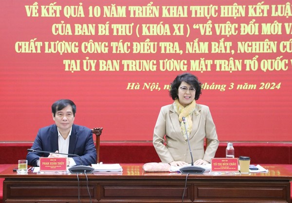Đổi mới và nâng cao chất lượng công tác điều tra, nắm bắt, nghiên cứu dư luận xã hội của MTTQ Việt Nam