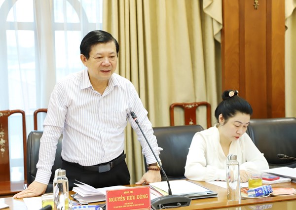 Phó Chủ tịch Nguyễn Hữu Dũng cho ý kiến vào nội dung Đại hội đại biểu MTTQ Việt Nam tỉnh Thái Nguyên lần thứ XVI, nhiệm kỳ 2024-2029