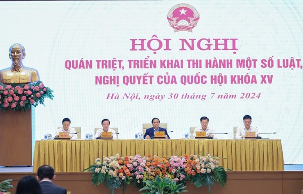 Thủ tướng Phạm Minh Chính chủ trì Hội nghị quán triệt, triển khai một số luật, nghị quyết của Quốc hội Khóa XV