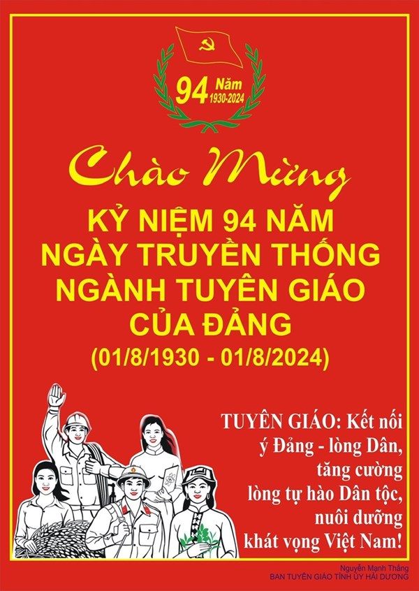 Tự hào 94 năm ngành Tuyên giáo!