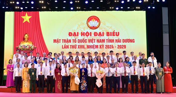 Phó Chủ tịch Trương Thị Ngọc Ánh dự Đại hội Đại biểu MTTQ tỉnh Hải Dương lần thứ XVII, nhiệm kỳ 2024-2029