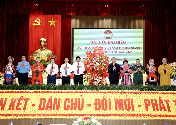 Phó Chủ tịch Hoàng Công Thủy dự Đại hội đại biểu MTTQ Việt Nam tỉnh Hà Giang lần thứ XV, nhiệm kỳ 2024 - 2029