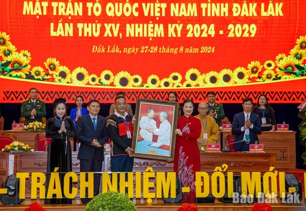 Phó Chủ tịch Trương Thị Ngọc Ánh dự Đại hội đại biểu MTTQ Việt Nam tỉnh Đắk Lắk lần thứ XV, nhiệm kỳ 2024-2029