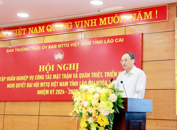 Lào Cai: Hơn 200 đại biểu được tập huấn nghiệp vụ công tác Mặt trận