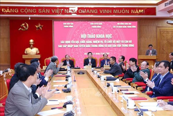 Nâng cao hiệu quả công tác sau sáp nhập Ban Tuyên giáo Trung ương và Ban Dân vận Trung ương