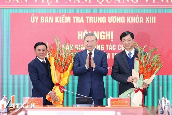 Tổng Bí thư Tô Lâm dự Hội nghị bàn giao công tác của Chủ nhiệm Ủy ban Kiểm tra Trung ương