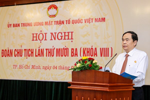 Khai mạc Hội nghị Đoàn Chủ tịch Ủy ban Trung ương MTTQ Việt Nam lần thứ mười ba
