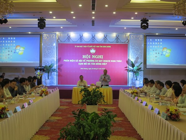 Hội nghị Phản biện xã hội về phương án quy hoạch khai thác Cụm mỏ đá Tân Đông Hiệp