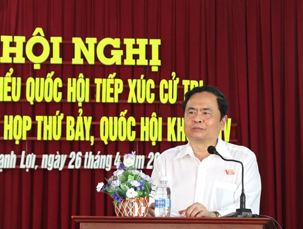 Chủ tịch Trần Thanh Mẫn tiếp xúc cử tri tại thành phố Cần Thơ