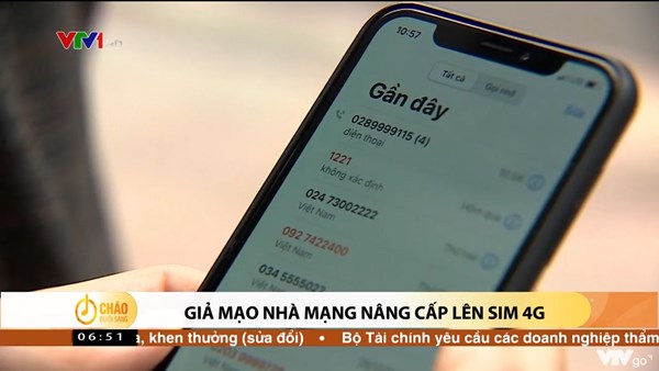 Alo Chào buổi sáng - VTV1 - 17/01/2022 - Giả mạo nhà mạng nâng cấp lên sim 4G