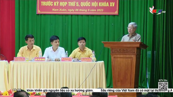 Chủ tịch UBTW MTTQ Việt Nam tiếp xúc cử tri tại tỉnh Nghệ An
