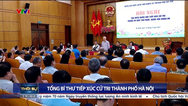Tổng Bí thư tiếp xúc cử tri thành phố Hà Nội