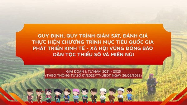 Quy định, quy trình giám sát, đánh giá thực hiện Chương trình mục tiêu quốc gia phát triển kinh tế xã hội vùng đồng bào dân tộc thiểu số và miền núi giai đoạn I