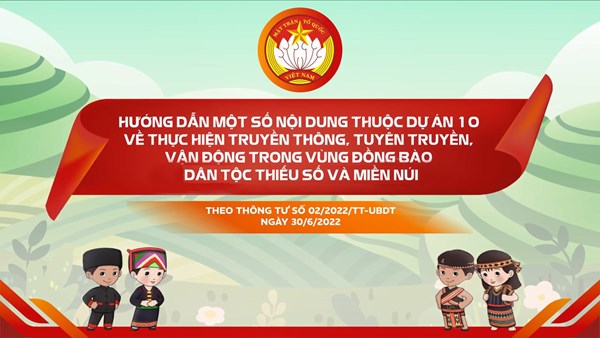 Hướng dẫn một số nội dung thuộc dự án 10 về thực hiện truyền thông, tuyên truyền vận động trong vùng đồng bào dân tộc thiểu số và miền núi 