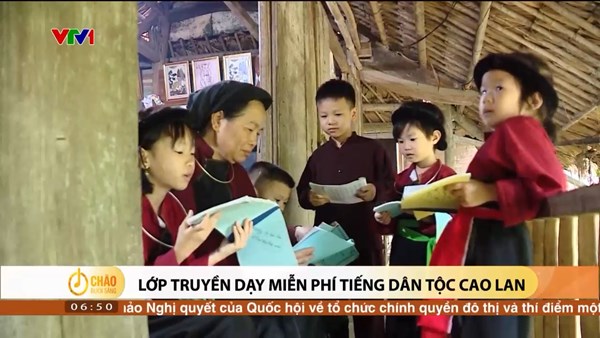 Alo Chào buổi sáng - VTV1 - 07/06/2024 - Lớp truyền dạy miễn phí tiếng dân tộc Cao Lan