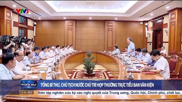 Tổng Bí thư, Chủ tịch nước chủ trì họp Thường trực Tiểu ban Văn kiện