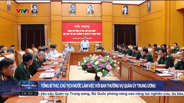 Tổng Bí thư, Chủ tịch nước làm việc với Ban Thường vụ Quân ủy Trung ương