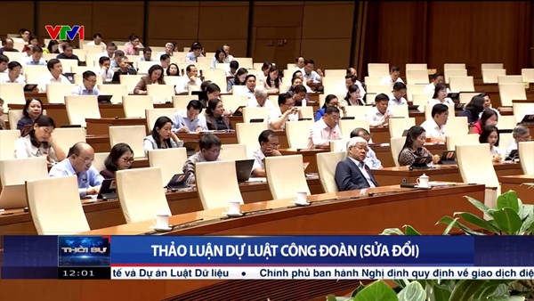 Quốc hội thảo luận về dự án Luật Công đoàn (sửa đổi) 