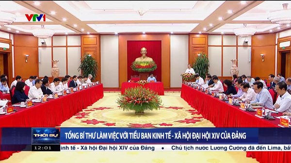 Tổng Bí thư Tô Lâm làm việc với Tiểu ban Kinh tế - Xã hội Đại hội XIV của Đảng