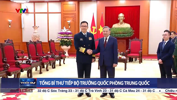 Tổng Bí thư Tô Lâm tiếp Bộ trưởng Quốc phòng Trung Quốc