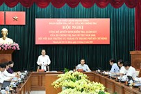 Chủ tịch Quốc hội Trần Thanh Mẫn chủ trì hội nghị công bố quyết định kiểm tra, giám sát với Ban Thường vụ Thành ủy Thành phố Hồ Chí Minh