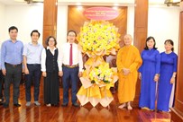 Ủy ban Trung ương MTTQ Việt Nam tới thăm, chúc mừng Trung ương Giáo hội Phật giáo Việt Nam