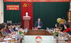 Ủy ban MTTQ Việt Nam tỉnh Lạng Sơn tổ chức hội nghị phản biện xã hội về Quyết định của UBND tỉnh quy định dạy thêm, học thêm