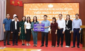 Ủy ban MTTQ tỉnh Điện Biên tiếp nhận 5 tỷ đồng ủng hộ làm công trình an sinh xã hội