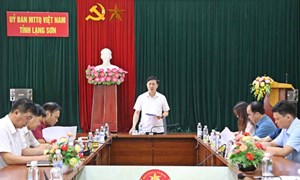 Họp Ban Vận động cứu trợ tỉnh Lạng Sơn