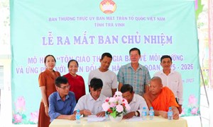 Mặt trận Tổ quốc các cấp tỉnh Trà Vinh lo cho dân, làm vì dân