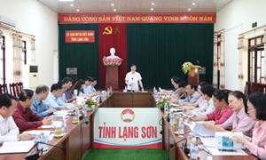Ủy ban MTTQ Việt Nam tỉnh Lạng Sơn lấy ý kiến vào Đề án sắp xếp, tinh gọn tổ chức bộ máy MTTQ, các đoàn thể và hội quần chúng