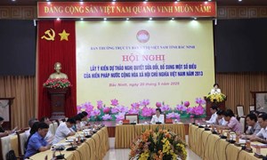 Ủy ban MTTQ tỉnh: Bắc Ninh, Bạc Liêu, Quảng Trị lấy ý kiến góp ý dự thảo Nghị quyết sửa đổi, bổ sung một số điều của Hiến pháp nước Cộng hòa xã hội chủ nghĩa Việt Nam năm 2013