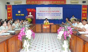 Sóc Trăng: Tập huấn chuyên đề Cuộc vận động “Toàn dân đoàn kết xây dựng nông thôn mới, đô thị văn minh” cho hơn 900 cán bộ Mặt trận