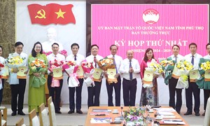 Kỳ họp thứ Nhất, Ban Thường trực Ủy ban MTTQ tỉnh Phú Thọ