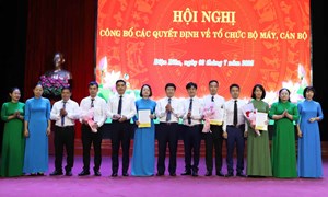 Đảng ủy MTTQ Việt Nam tỉnh Điện Biên công bố quyết định về tổ chức bộ máy và công tác cán bộ