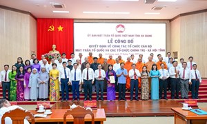 Công bố các quyết định về công tác tổ chức cán bộ Ủy ban Mặt trận Tổ quốc Việt Nam tỉnh An Giang