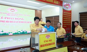 Nghệ An: Phát động ủng hộ đồng bào miền núi bị ảnh hưởng bão số 3
