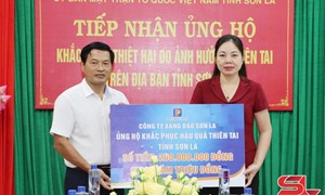 Tỉnh Sơn La tiếp nhận trên 16 tỷ đồng ủng hộ khắc phục hậu quả thiên tai