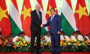 Thủ tướng Phạm Minh Chính hội kiến Tổng thống Hungary