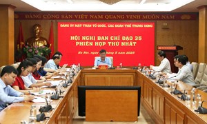 Phiên họp thứ nhất Ban Chỉ đạo 35 Đảng ủy Mặt trận Tổ quốc, các đoàn thể Trung ương