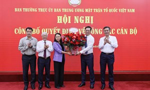 Bí thư Huyện ủy Đô Lương Bùi Duy Đông được bổ nhiệm làm Thư ký Chủ tịch Ủy ban Trung ương MTTQ Việt Nam