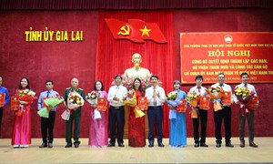 Ủy ban MTTQ tỉnh Gia Lai công bố quyết định thành lập các ban tham mưu, giúp việc và công tác cán bộ