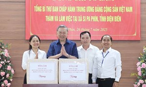 Tổng Bí thư Tô Lâm kiểm tra vận hành hệ thống chính trị xã Si Pa Phìn, tỉnh Điện Biên