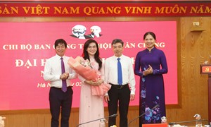Phó Chủ tịch Hà Thị Nga dự Đại hội Chi bộ Ban Công tác hội quần chúng lần thứ I, nhiệm kỳ 2025-2030