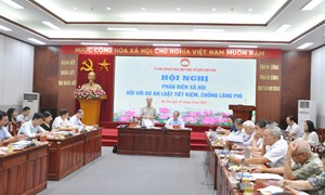 Ủy ban Trung ương MTTQ Việt Nam tổ chức Hội nghị phản biện xã hội đối với dự án Luật tiết kiệm, chống lãng phí