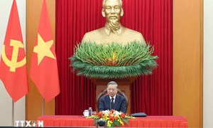 Tổng Bí thư Tô Lâm điện đàm với Chủ tịch Đảng Nhân dân Campuchia Hun Sen