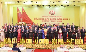 Chủ tịch Ủy ban Trung ương MTTQ Việt Nam Đỗ Văn Chiến dự Đại hội đại biểu Đảng bộ tỉnh Tuyên Quang lần thứ I, nhiệm kỳ 2025 - 2030