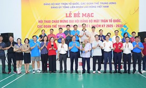 Đoàn Đảng bộ báo Lao Động giành 3 giải Nhất Hội thao chào mừng Đại hội Đảng bộ MTTQ, các đoàn thể Trung ương