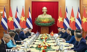 Tổng Bí thư Tô Lâm tiếp Chủ tịch Quốc hội Cuba Esteban Lazo Hernández